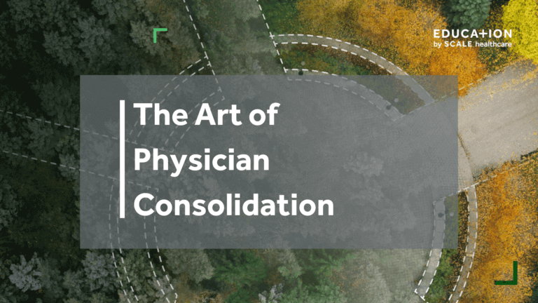 The Art of Physician Consolidation banner over an autumn forest
